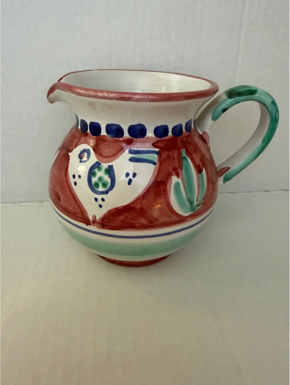 Italian Pottery 4.5” Hand-painted pitcher
